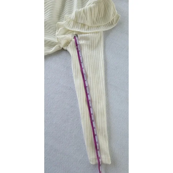 Nicole Miller‎ Women's Long Sleeve Ivory Pullover Flutter Accent Sweater Top XL - Picture 5 of 9